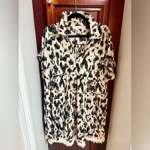 EUC: Umgee USA XL Abstract Animal Print Mini Dress XL- Statement Piece!